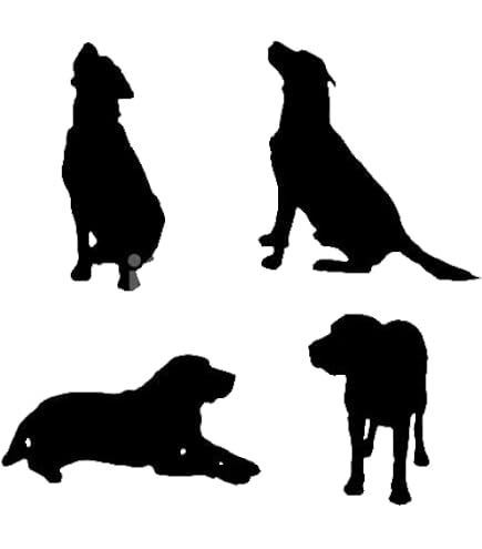 Amazon | ラブラドールレトリーバー Ver.2 シルエット 犬ステッカー